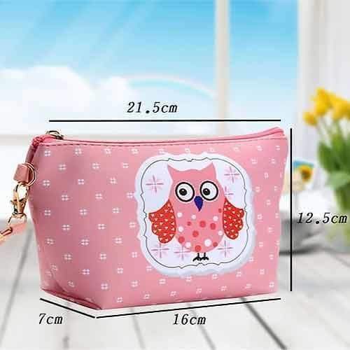 Funky Owl Print Cosmetic Lipstick Bag - Cosmetic Bags by Fashion Accessories
