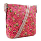 New Girls Ladies Canvas Shoulder Bag Owl Pink Print School Handbag - Handbags by Acess London