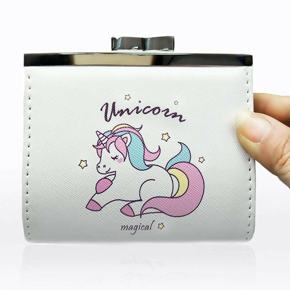 Girls Unicorn Coin Purse Faux Leather - Large Coin Purse by Fashion Accessories