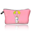 New Girls Unicorn Rainbow Padded Cosmetic Travel Accessory Bag Ladies Makeup - Pink Parachute
