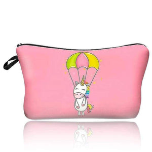 New Girls Unicorn Rainbow Padded Cosmetic Travel Accessory Bag Ladies Makeup - Cosmetic Bags by Fashion Accessories