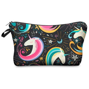New Girls Unicorn Rainbow Padded Cosmetic Travel Accessory Bag Ladies Makeup - Cosmetic Bags by Fashion Accessories