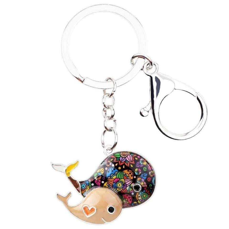 The Fashion Gift Shop: New Hand Painted Whale Mother & Baby Mosaic Bag Charm Keyring by Fashion Accessories, Bag Charms & Keyrings