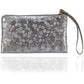 New Ladies Clutch Purse Pouch Small Zipped Bag Metallic - Clutch Bags by Fashion Accessories