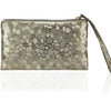 New Ladies Clutch Purse Pouch Small Zipped Bag Metallic - Gold