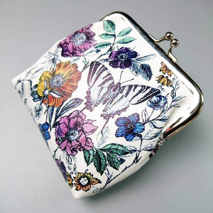 New Ladies Girls Butterfly Coin Purse Kiss Clasp Floral Clutch Womens Gift Novel - Large Coin Purse by Fashion Accessories
