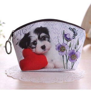 New Ladies Girls Cute Kitten Sweet Puppy Design Large Coin Purse Wallet - Large Coin Purse by Fashion Accessories