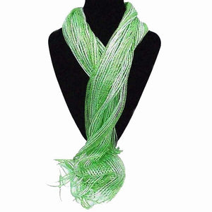 Ladies Shimmer Sparkly Scarves with Tassels - Scarves & Shawls by Fashion Scarves