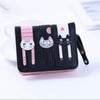 Womens Girls 3D Cat Purse Zipped Wallet - Bi Folding - Black