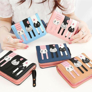The Fashion Gift Shop: Womens Girls 3D Cat Purse Zipped Wallet - Card Slots - Bi Folding by Fashion Accessories, Purses and Wallets