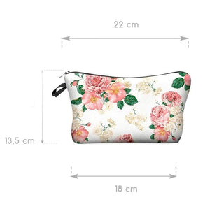 New Padded Vintage Flower Print Cosmetic Travel Makeup Bag - Cosmetic Bags by Acess London