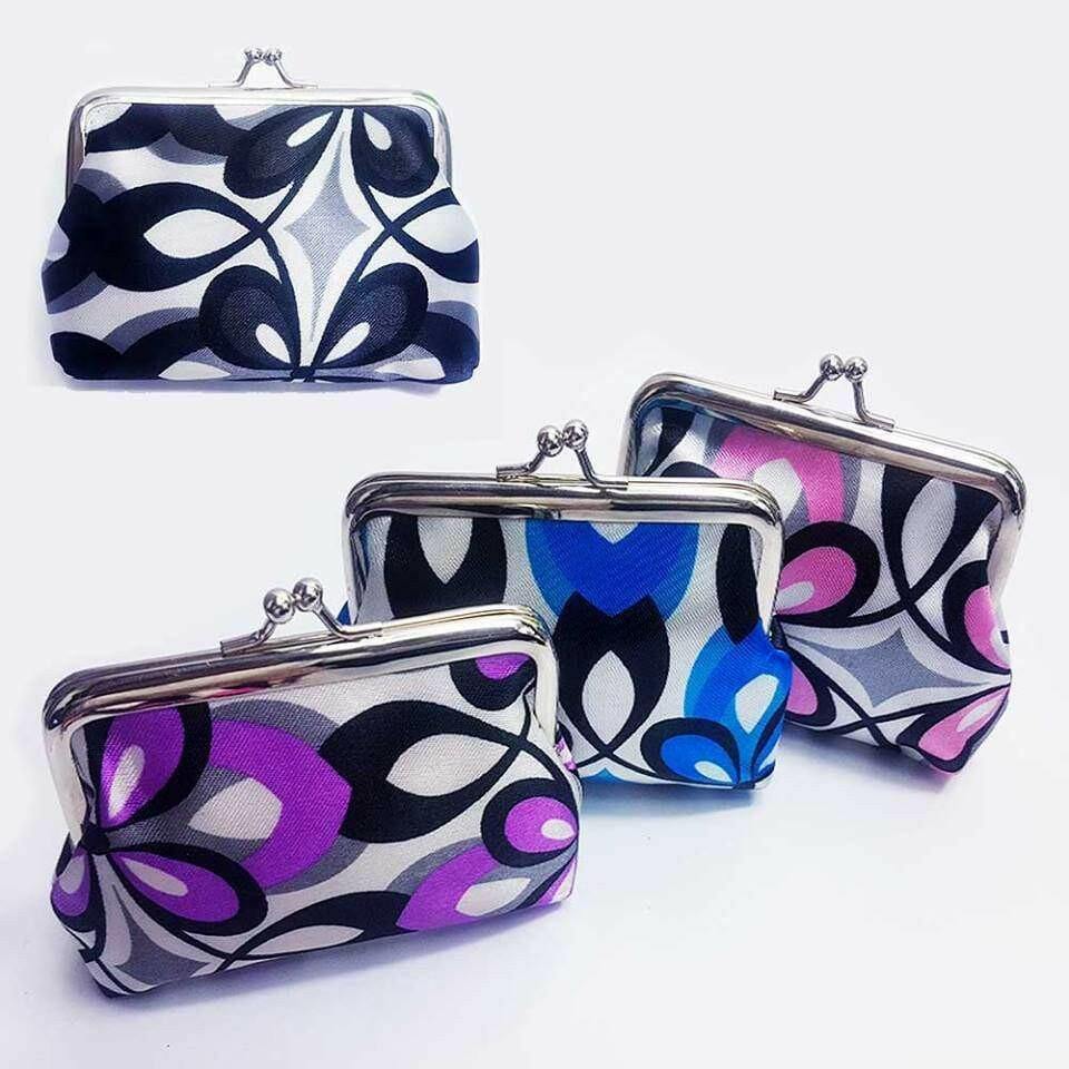 Girls Coin Purse Satin Money Pouch Retro Stylish Wallet by Fashion Accessories