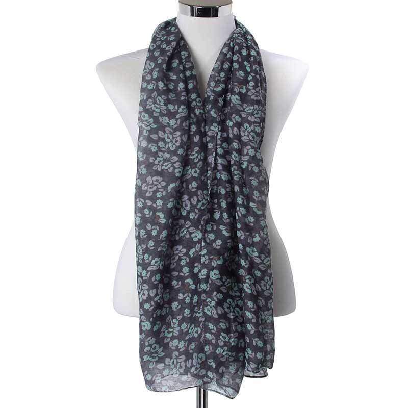 New Womens Floral Pattern Large Scarves Flower Print Fashion Scarfs - Scarves & Shawls by Fashion Scarves