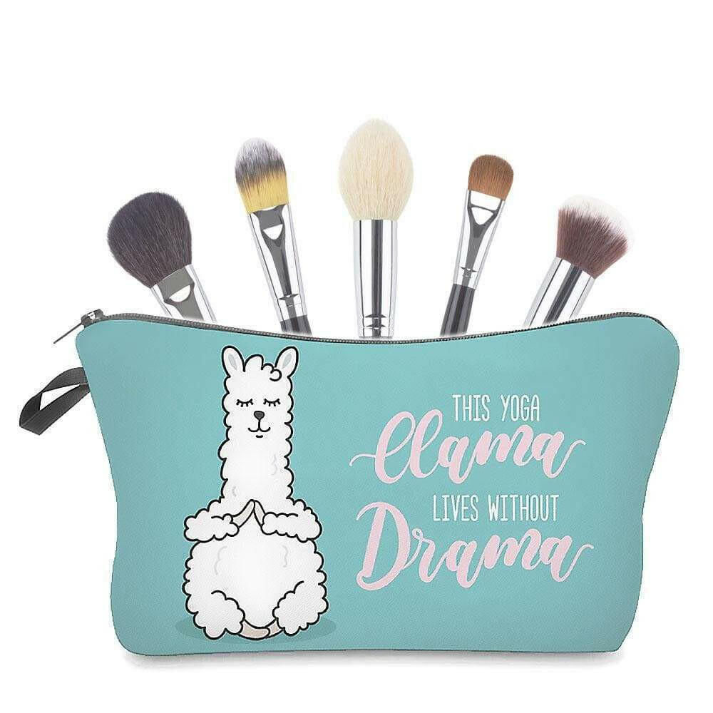 New Yoga Llama Cosmetic Makeup Travel Bag Stylish Pencil Case - Cosmetic Bags by Fashion Accessories