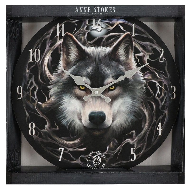 Night Forest Wall Clock by Anne Stokes - Wall Clocks by Anne Stokes