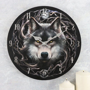 Night Forest Wall Clock by Anne Stokes - Wall Clocks by Anne Stokes