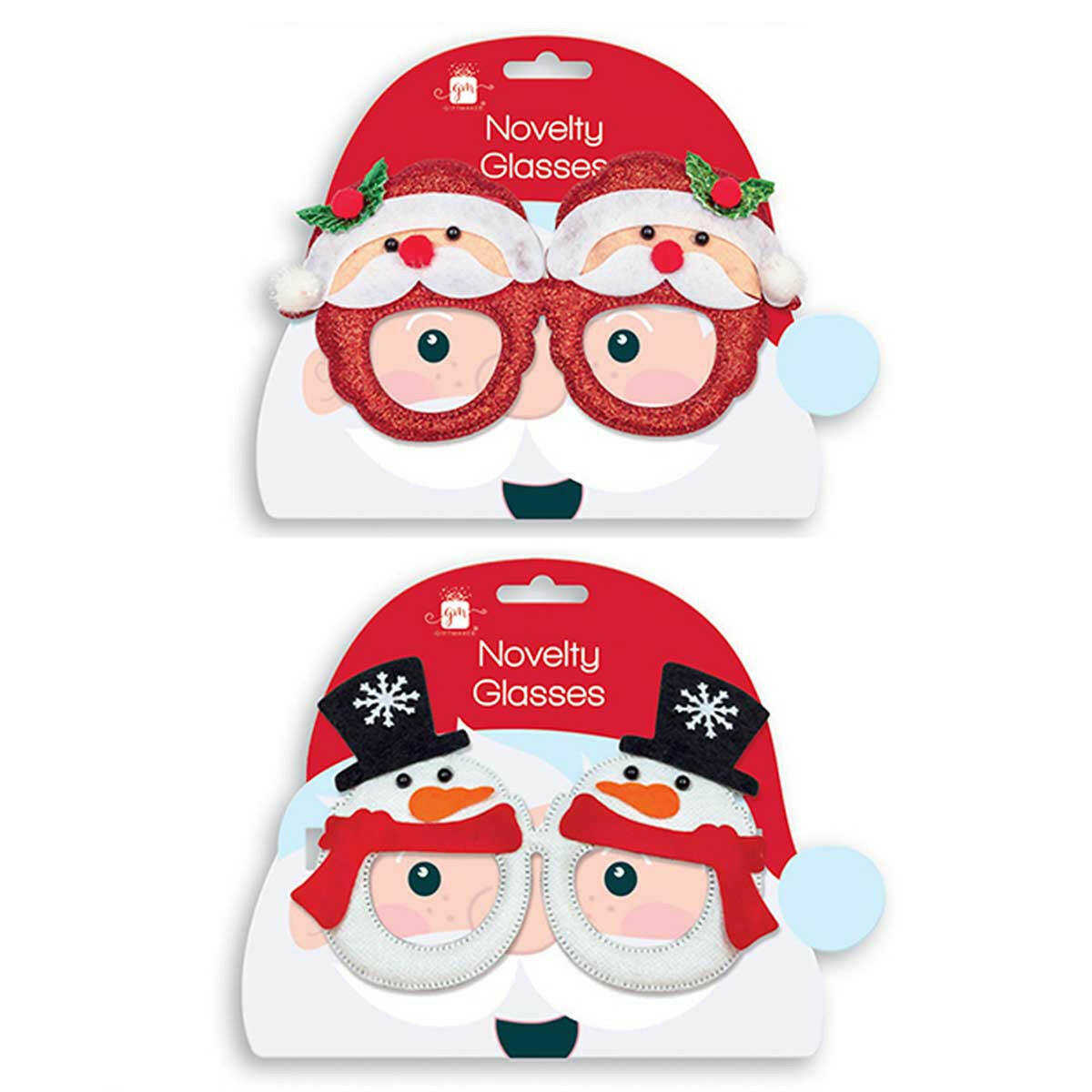 Novelty Christmas Glasses Santa Snowman Festive Fancy Dress by Fashion Accessories