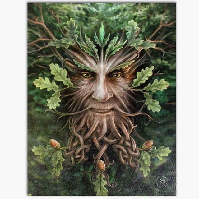 The Fashion Gift Shop: Anne Stokes Green Man Oak King Designer Wall Canvas Artwork by Anne Stokes, Wall Art's