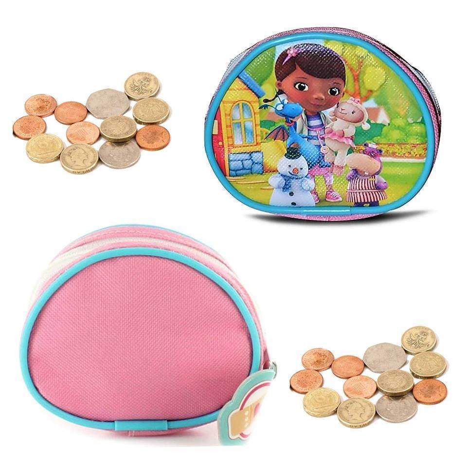 Official Doc McStuffins Coin Purse Pink Childs Dinner Money School Wallet - Coin Purses by Disney