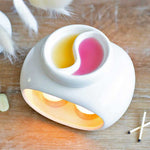 White Double Wax & Oil Burner - Oil Burner & Wax Melters by Jones Home & Gifts