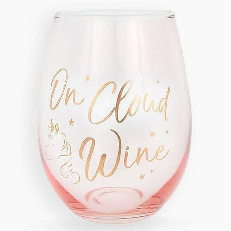 The Fashion Gift Shop: On Cloud Wine Stemless Drinking Glass by Jones Home & Gifts, Stemless Wine Glass