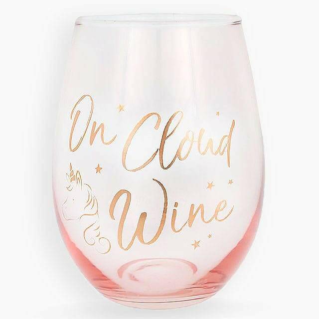 The Fashion Gift Shop: On Cloud Wine Stemless Drinking Glass by Jones Home & Gifts, Stemless Wine Glass