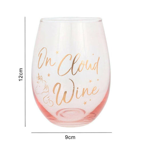 The Fashion Gift Shop: On Cloud Wine Stemless Drinking Glass by Jones Home & Gifts, Stemless Wine Glass
