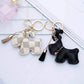 Patchwork Scottie Dog Puppy Scottish Terrier Keyring Handbag Charm - Bag Charms & Keyrings by Fashion Accessories
