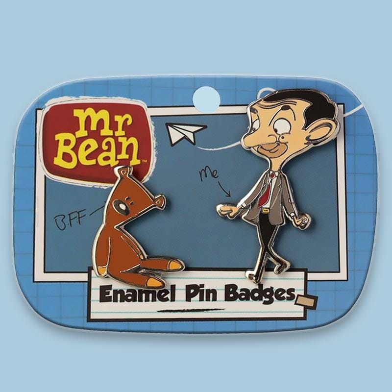 Collectable Mr Bean and Teddy Enamel Pins Official Badge Set - Pin Badges by Mr Bean