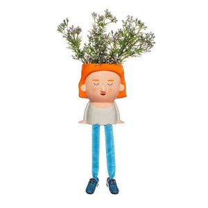The Fashion Gift Shop: Plant Mum Planter With Dangling Legs, Red Hair Lady Plant Pots by Sass and Belle, Pots and Planters