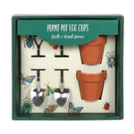 Plant Pot Egg Cup Gift Set with Shovel Spoons - Egg Cup by Jones Home & Gifts