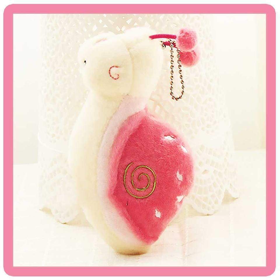 Plush Snail Soft Toy Rear View Mirror Large Bag Charm Keyring Cute Gift - Soft Toys by Fashion Accessories