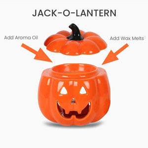 The Fashion Gift Shop: Pumpkin Orange Jack - O - Lantern Oil Burner - Wax Melt Warmer by Spirit of equinox, Oil Burner & Wax Melters