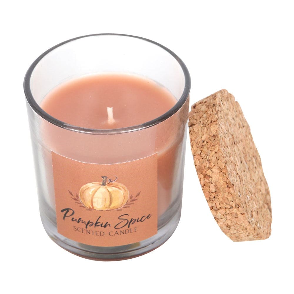 Pumpkin Spice Autumn Candle with Glass Jar and Matching Box - Candles by Jones Home & Gifts