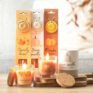 The Fashion Gift Shop: Pumpkin Spice Autumn Candle with Glass Jar and Matching Box by Jones Home & Gifts, Candles