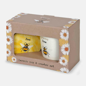 The Fashion Gift Shop: Queen Bee Mug and Coaster Gift Set by Jones Home & Gifts, Mugs and Cups