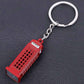 Red London Telephone Box Keyring Retro Phone Box Keychain Novelty Gift - Bag Charms & Keyrings by Fashion Accessories