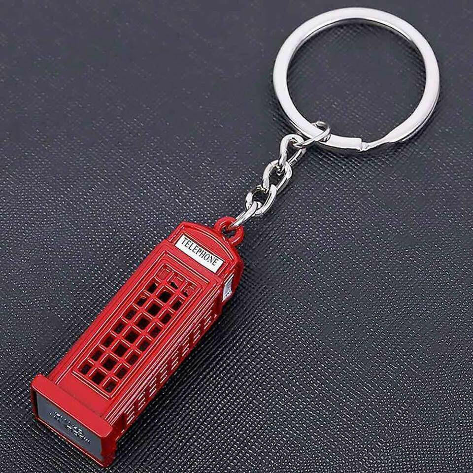 The Fashion Gift Shop: Red London Telephone Box Keyring Retro Phone Box Keychain Novelty Gift by Fashion Accessories, Bag Charms & Keyrings