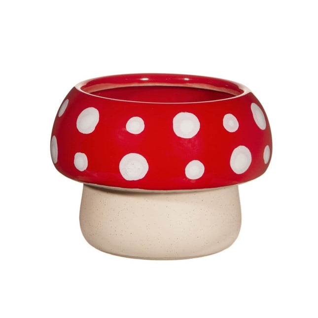 Red Mushroom Large Planter - Pots and Planters by Sass & Belle