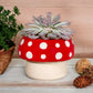Red Mushroom Large Planter - Pots and Planters by Sass & Belle
