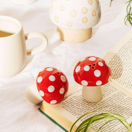 The Fashion Gift Shop: Mushroom Condiments, Salt and Pepper Shakers, and Adorable Tableware 🍄 by Sass and Belle, Cruet Sets