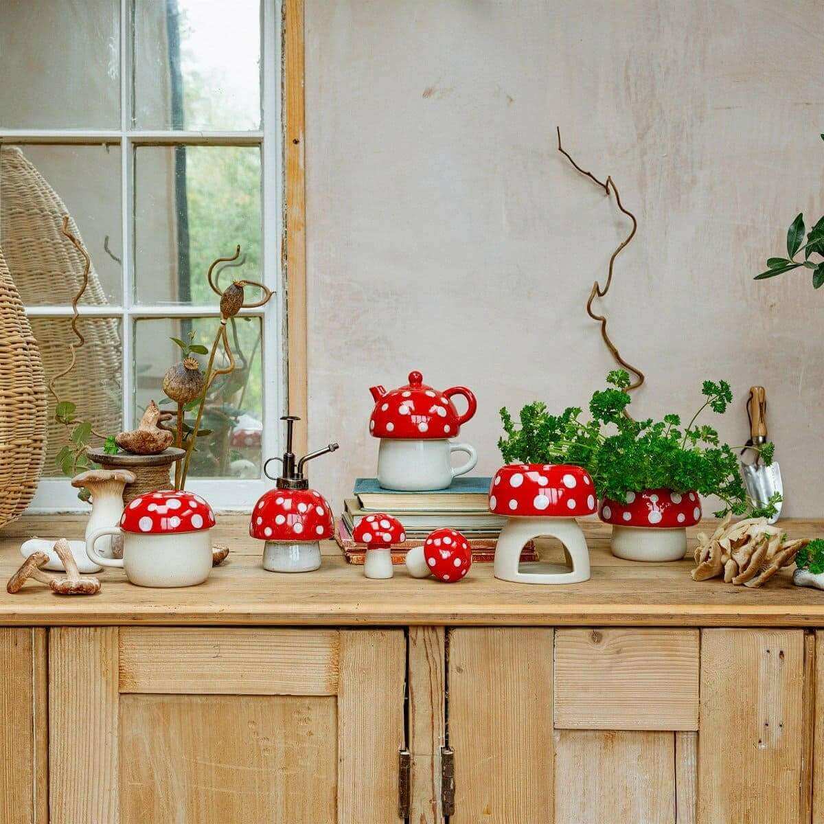 Red Mushroom Tea For One By Sass and Belle by Sass and Belle