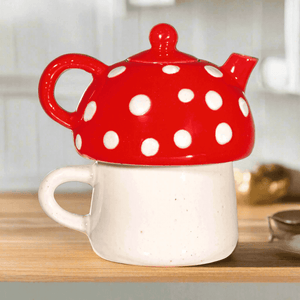 The Fashion Gift Shop: Red Mushroom Tea For One By Sass and Belle by Sass and Belle, Mugs and Cups