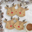 The Fashion Gift Shop: Reindeers Christmas Coaster Set of 4 by Jones Home & Gifts, Tea Coasters