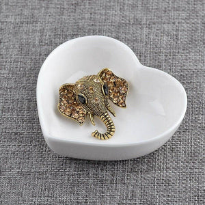 The Fashion Gift Shop: Retro Elephant Brooch Crystal Charm by Fashion Accessories, Brooches & Lapel Pins