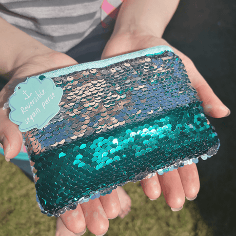 The Fashion Gift Shop: Reversible Sequins Mermaid Coin Purse with a Zip Closure by Jones Home & Gifts, Coin Purses