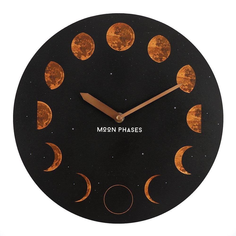 Round Moon Phases Wall Clock - Wall Clock by Spirit of equinox