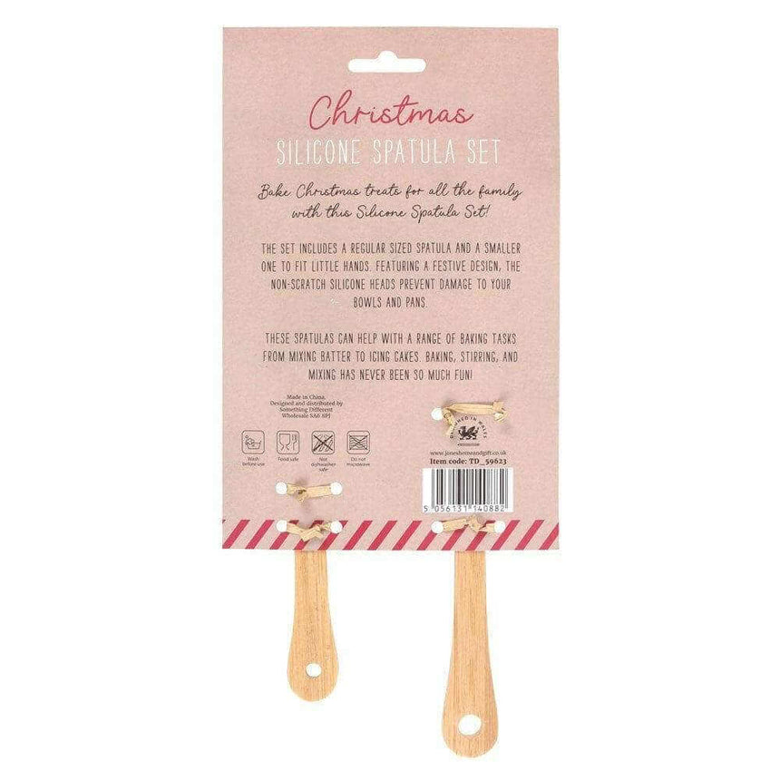 Santa and Santa's Little Helper, Head Elf and Little Elf Christmas Spatula Set - The Fashion Gift Shop Spatulas