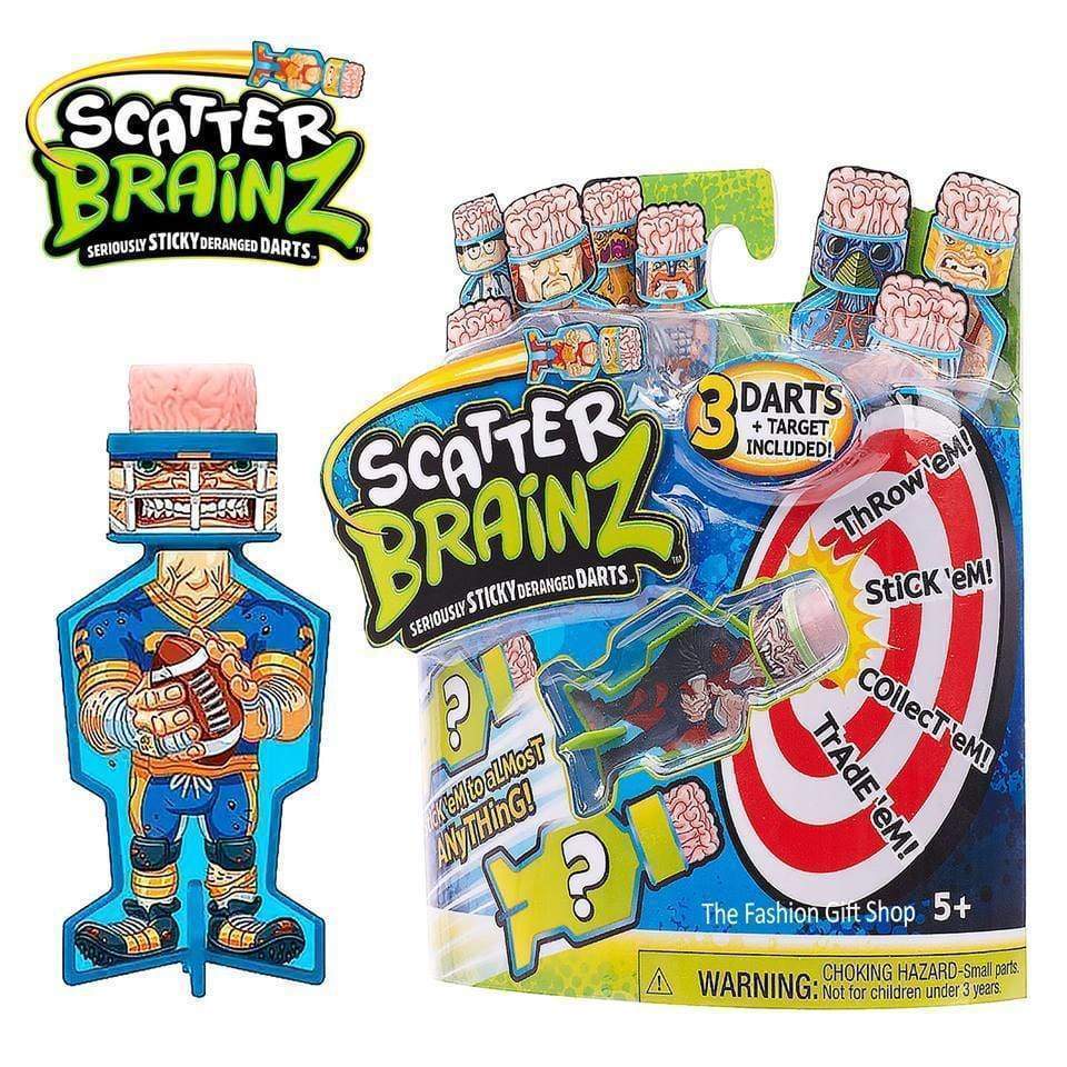 Scatter Brainz Toy 3 Darts And Target Children's Games Stocking Fillers - Toys by Scatter Brainz