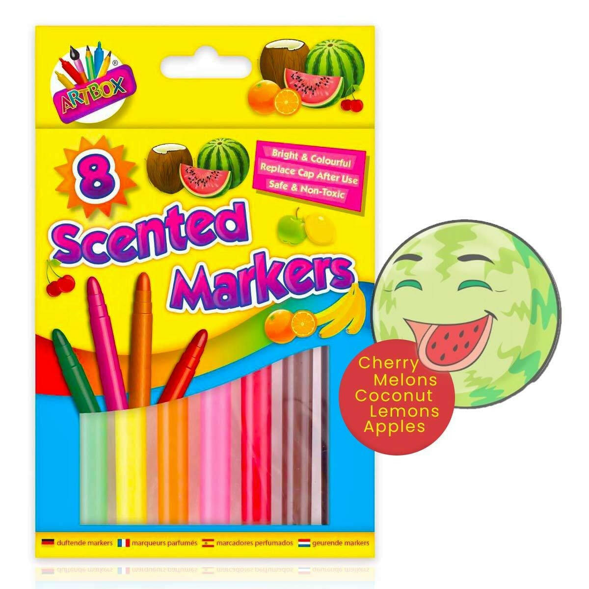 Scented Markers Felt Pens 8 Pack Colouring Art And craft by Gift Maker